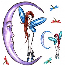 Pinup girl temporary tattoos - butterfly fairy.