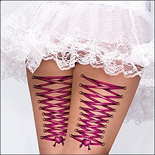 Pinup girl temporary tattoos - little bow pink