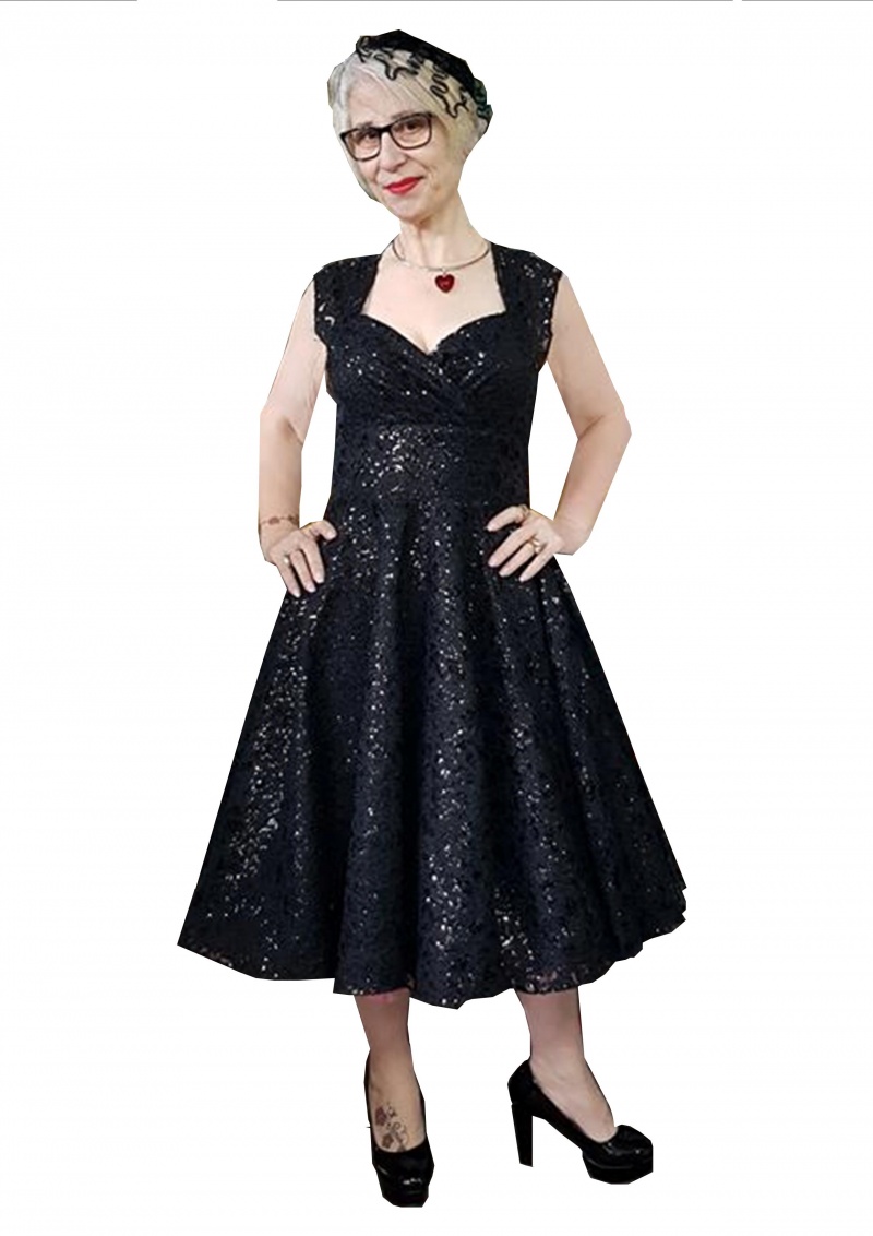 effie black sequin dress jp