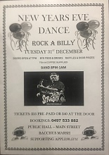 Rock a billy NYE Dance Flyer
