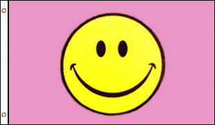 Pink Smiley Flag