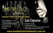 Mondo Entertainment Business Card